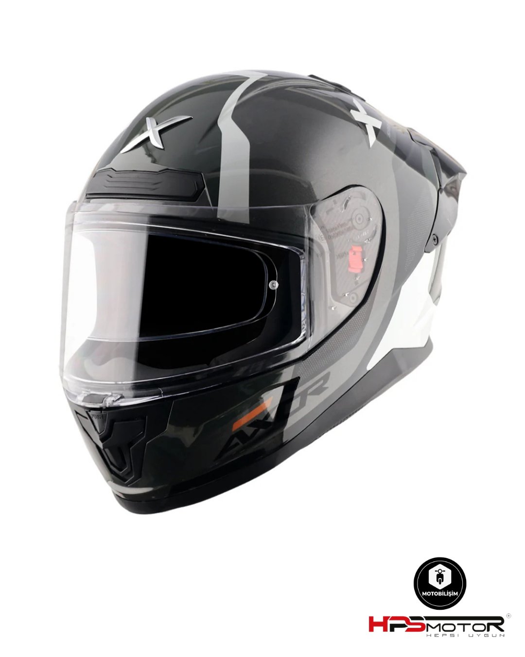 Axor Saber Spark Siyah - Gri Kapalı Kask