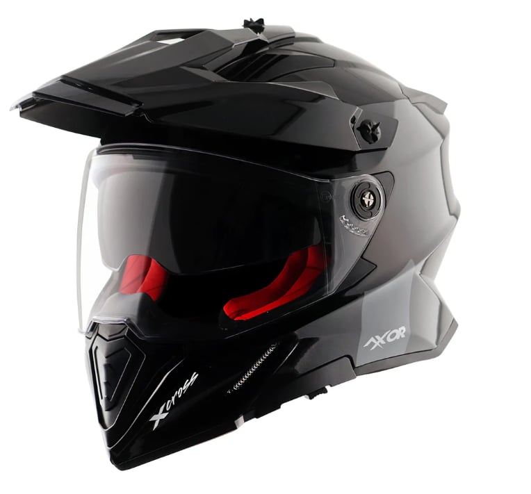 Axor X Cross Sc Dual Visor Nichel Black-Red Kask
