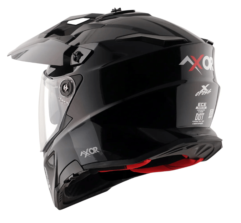 Axor X Cross Sc Dual Visor Nichel Black-Red Kask