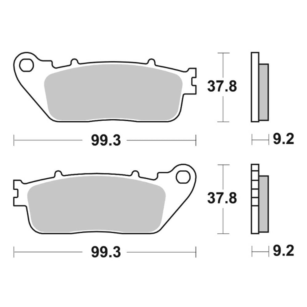 BREMBO Arka Fren Balatası CB1000R VFR800 VFR1200 (488) 07HO13SP