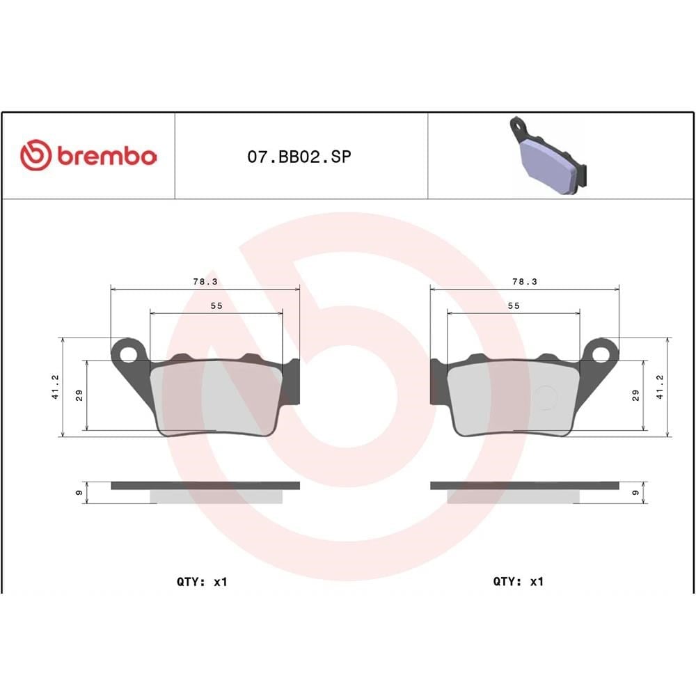 BREMBO BMW F900/S1000R SINTER ARKA FREN BALATASI (213) 07BB02SP