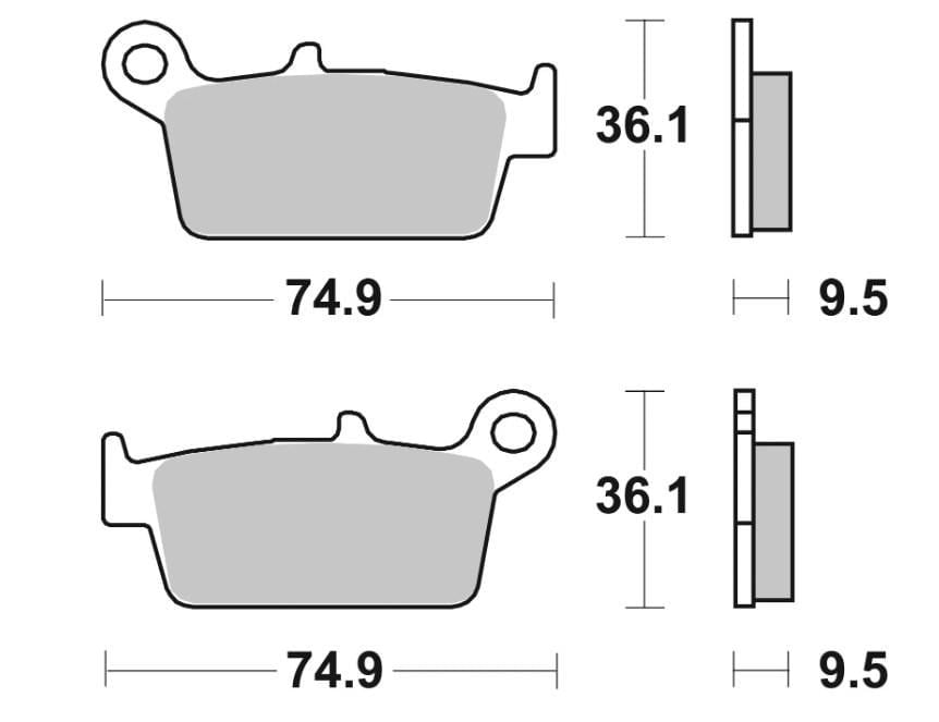 BREMBO Karbon Seramik Fren Balatası KAWASAKI KLX250 (131) 07HO2608