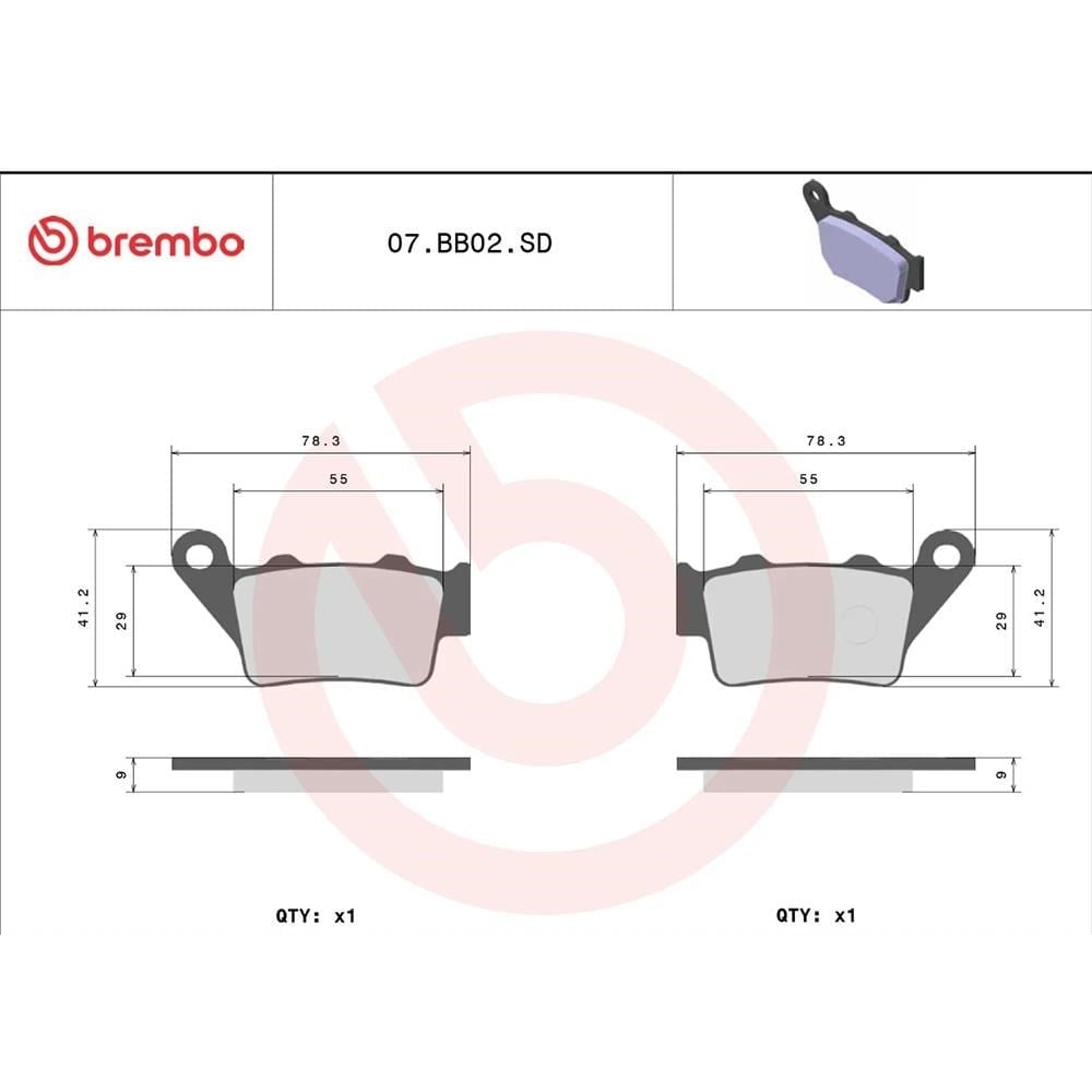 BREMBO OFF-ROAD SINTER ARKA FREN BALATASI KTM/HUSQ/YAMAHA (213) 07BB02SD
