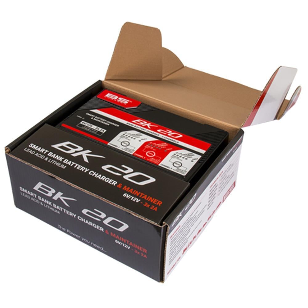 BS BATTERY BK20 3 KANAL AKÜ ŞARJ İSTASYONU 6V/12V 2A