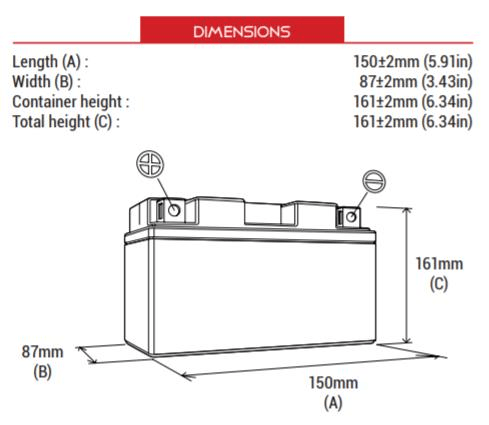 BS BATTERY BTX16-BS Motosiklet Aküsü