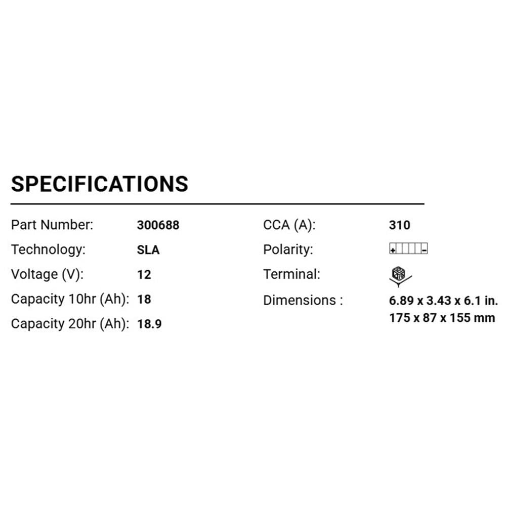 BS Battery BTX20H SLA Motosiklet Aküsü