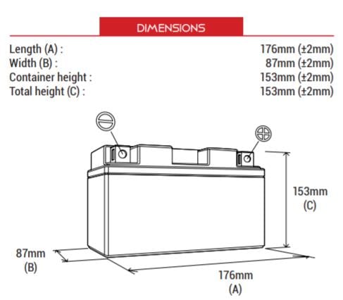 BS BATTERY BTX20HL (SLA) Motosiklet Aküsü SLA Tipi