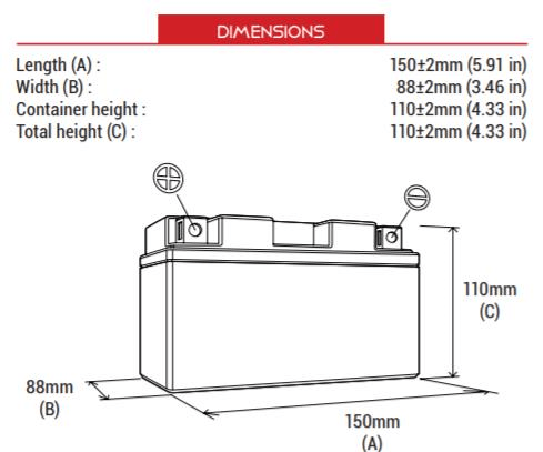 BS BATTERY BTZ14S-SLA Motosiklet Aküsü SLA Tipi