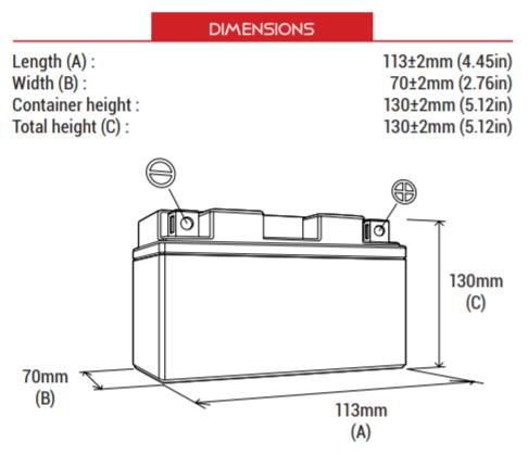 BS BATTERY BTZ8V (SLA) Motosiklet Aküsü SLA Tipi
