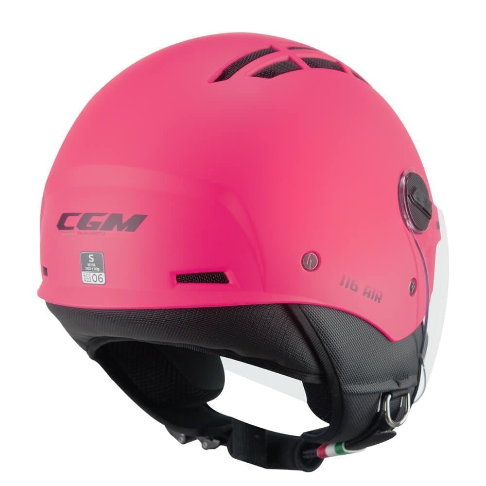 CGM 116A AIR Açık Kask PEMBE Uzun Vizör+Güneş Vizörlü -L
