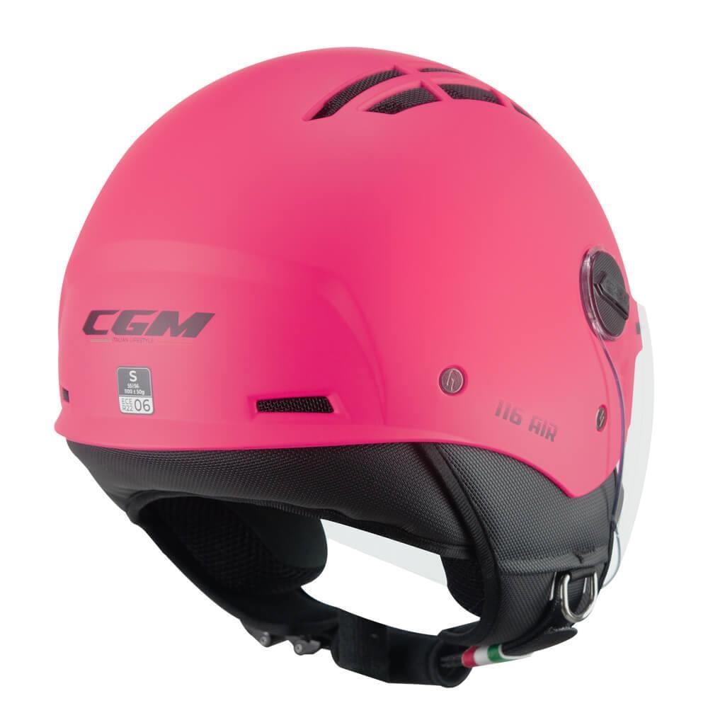 CGM 116A AIR Açık Kask PEMBE Uzun Vizör+Güneş Vizörlü -XL