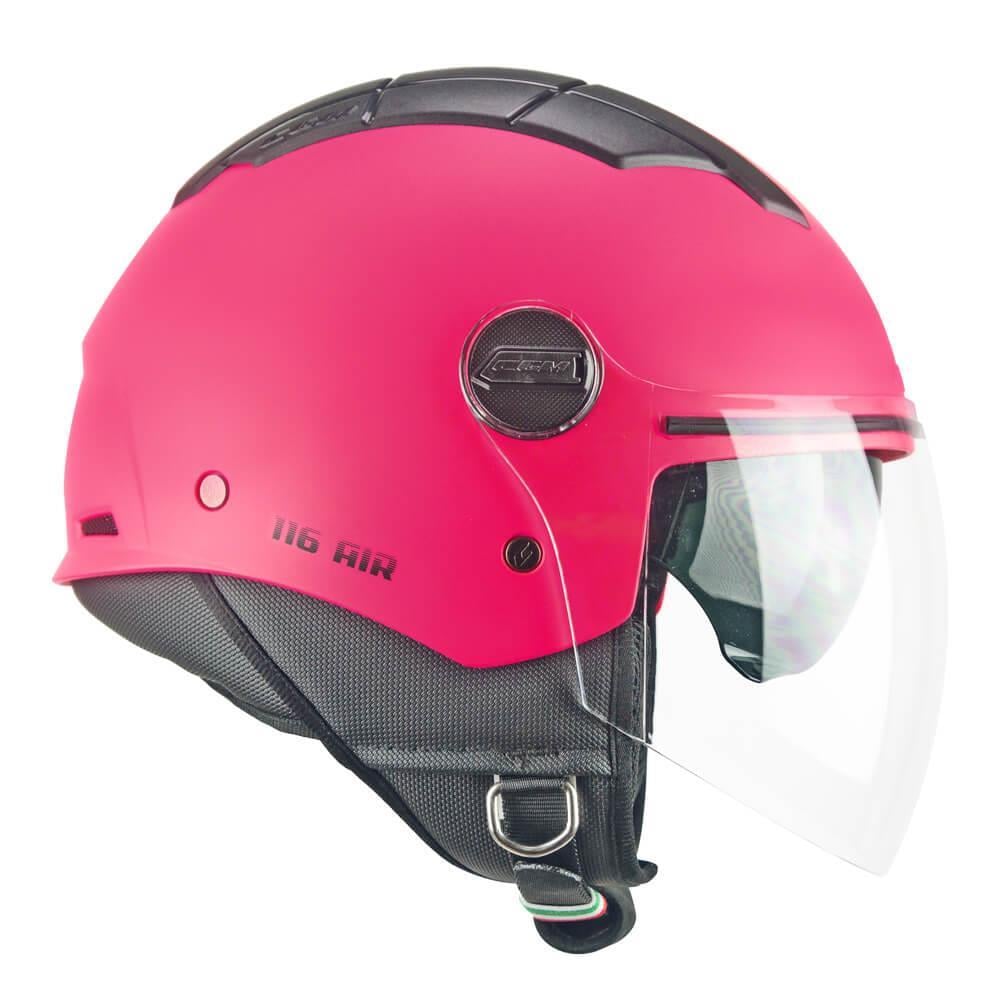 CGM 116A AIR Açık Kask PEMBE Uzun Vizör+Güneş Vizörlü -XL
