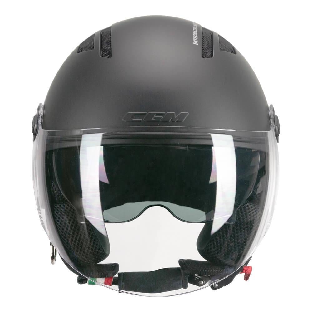 CGM 116A AIR Açık Kask SİYAH Uzun Vizör+Güneş Vizörlü -XL