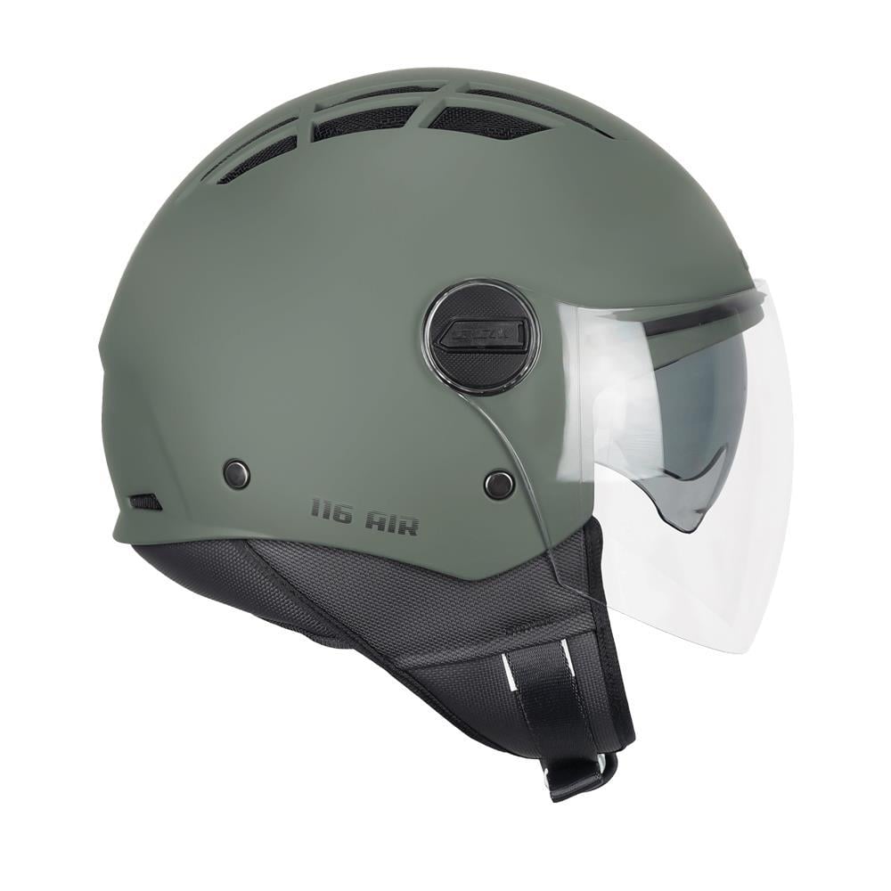 CGM 116A AIR Açık Kask YEŞİL Uzun Vizör+Güneş Vizörlü -XL
