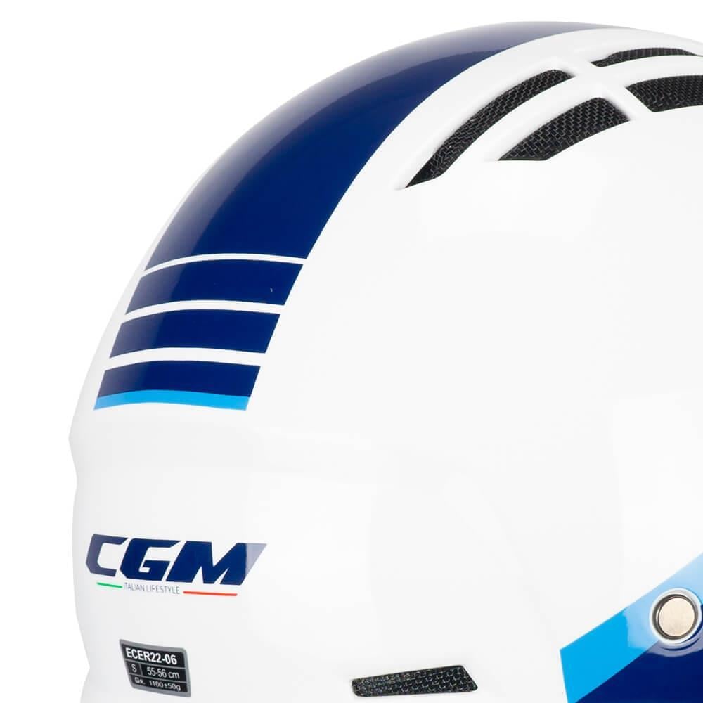 CGM 116G AIR BICO Açık Kask MAVİ-BEYAZ Uzun Vizör+Güneş Vizörlü -XL