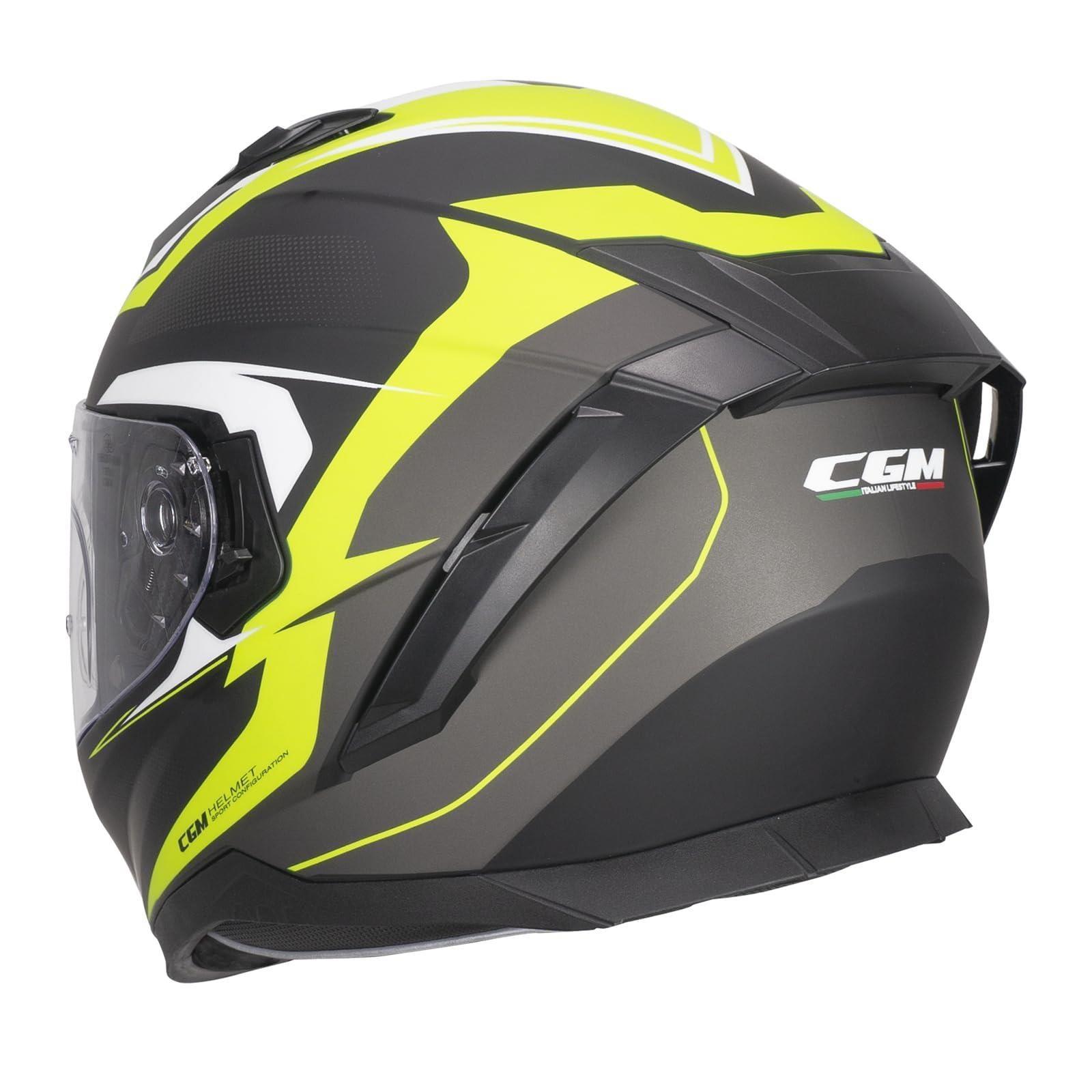 CGM 311G BLAST SPORT KAPALI KASK Mat Siyah-Sarı XXL