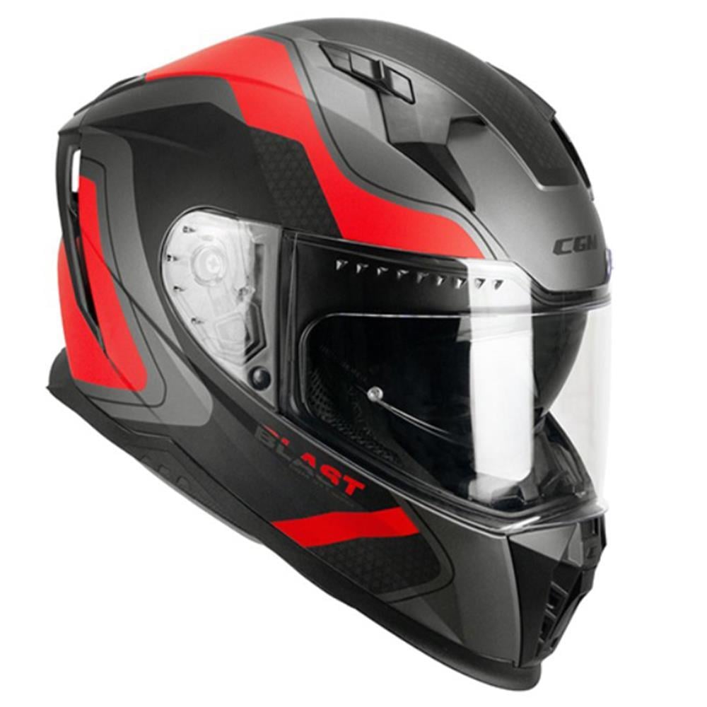 CGM 311R BLAST RACE KAPALI KASK Antrasit-Kırmızı XL