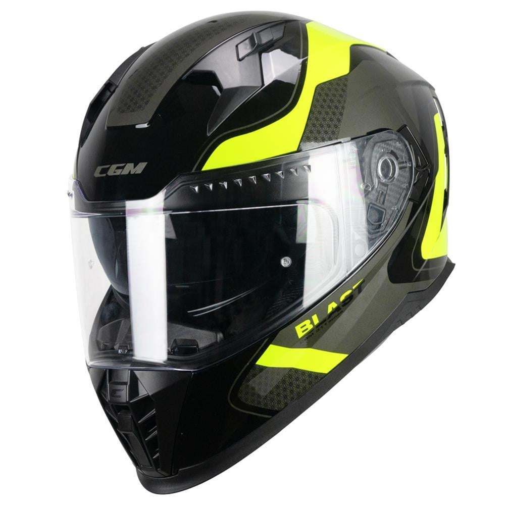 CGM 311R BLAST RACE KAPALI KASK Sarı-Siyah M