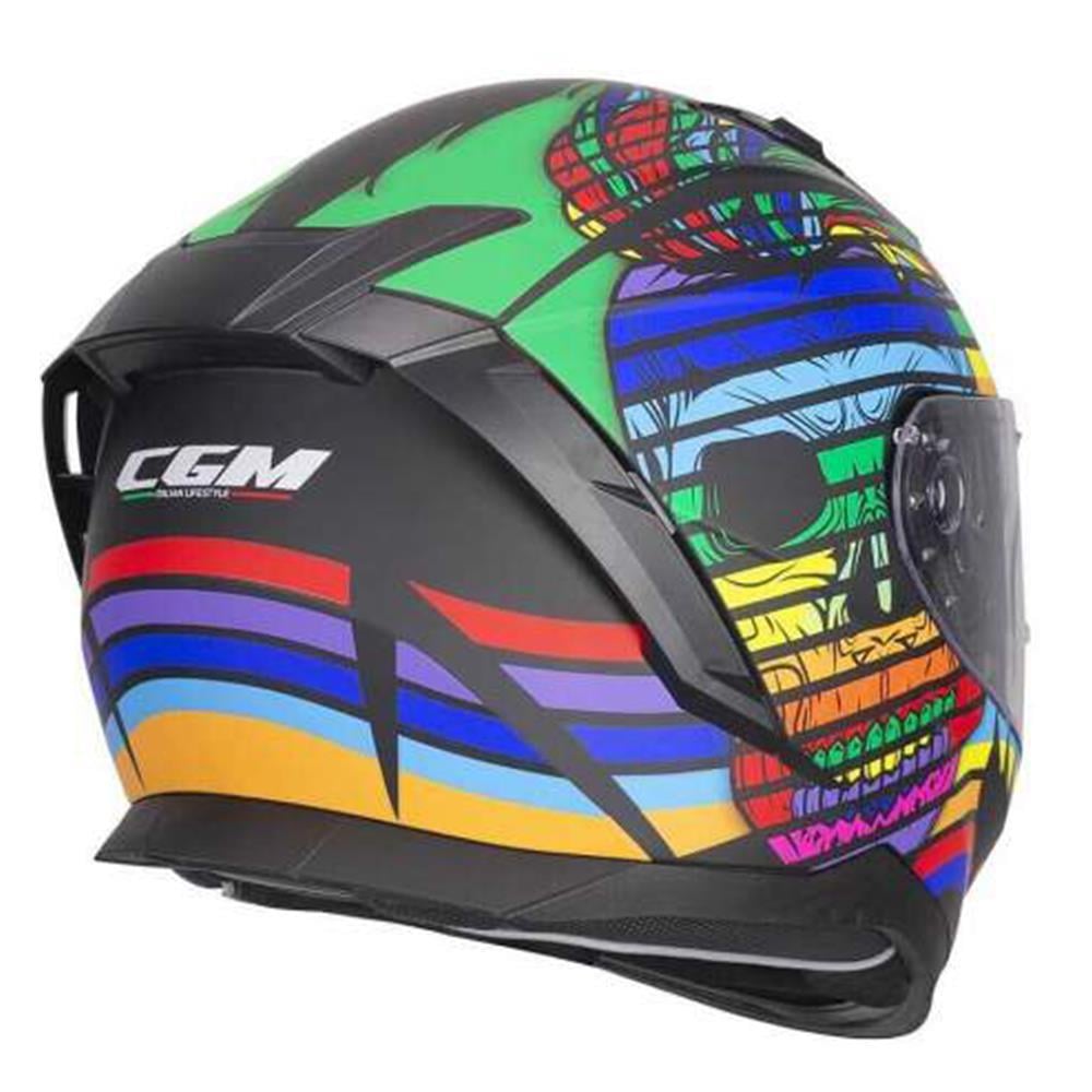 CGM 311X BLAST SKULL KAPALI KASK Gökkuşağı XL