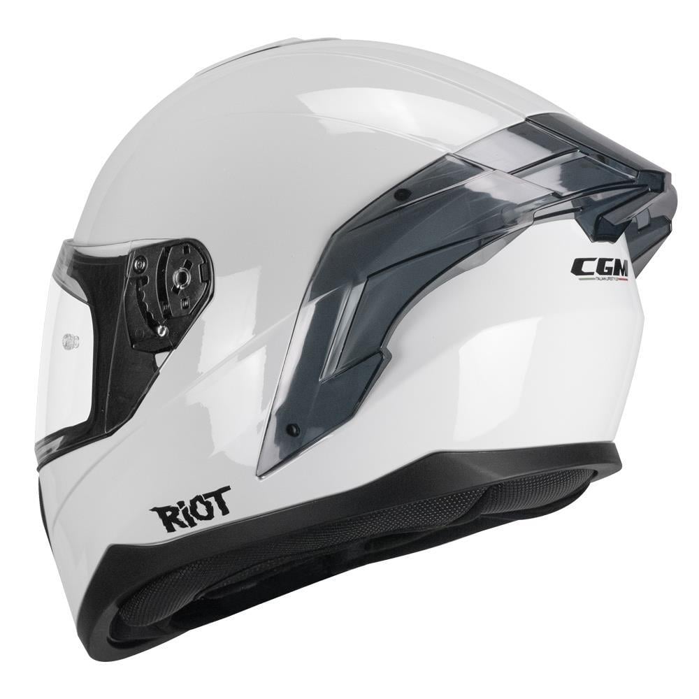 CGM 330A RIOT Sport Kapalı Kask Spoyler Beyaz -XXL