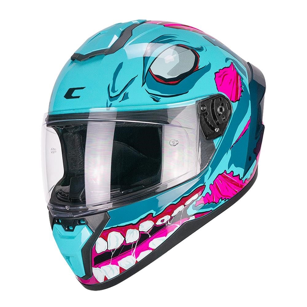CGM 330R RIOT UNDEAD Kapalı Kask Mavi/Rosa-M