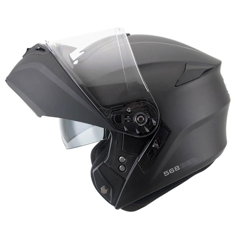 CGM 568A BER MONO ÇENE AÇILIR MOTOSİKLET KASKI ANTRASIT / S