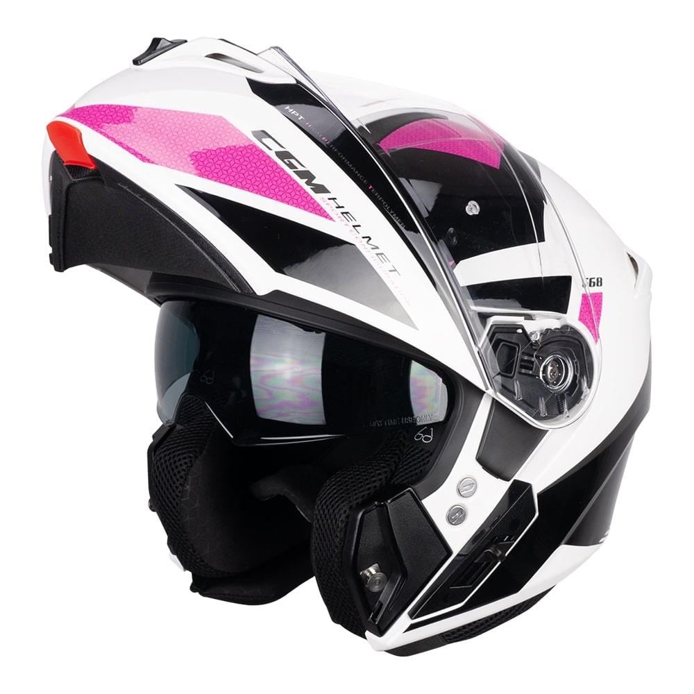CGM 568S BER SPORT Çene Açılır Kask Siyah/Fuşya-XL