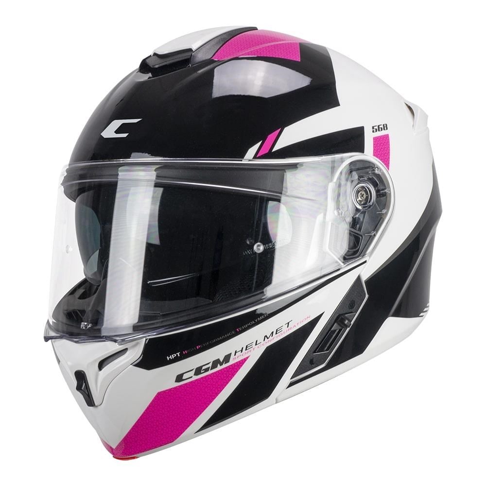 CGM 568S BER SPORT Çene Açılır Kask Siyah/Fuşya-L