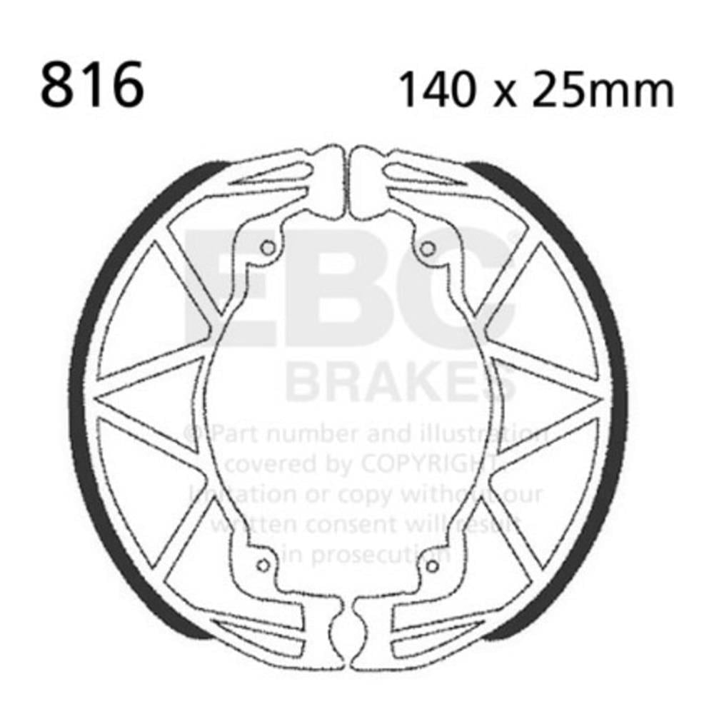 EBC 816 VESPA PRIMAVERA 125/150-SPRINT ARKA FREN BALATASI