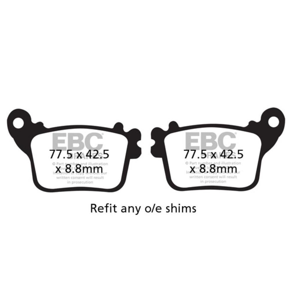 EBC FA436 HONDA CB/CBR600, CBR1000 , KAWASAKI ZX6,10R, YAMAHA R6,R1 ARKA FREN BAL