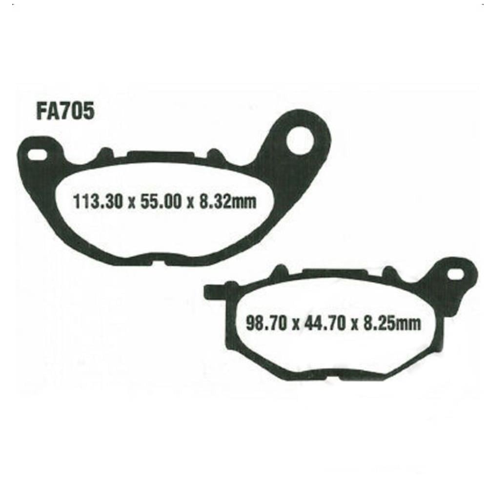 EBC SFA705HH YAMAHA XMAX 125 - XMAX300 SINTER ÖN FREN BALATASI