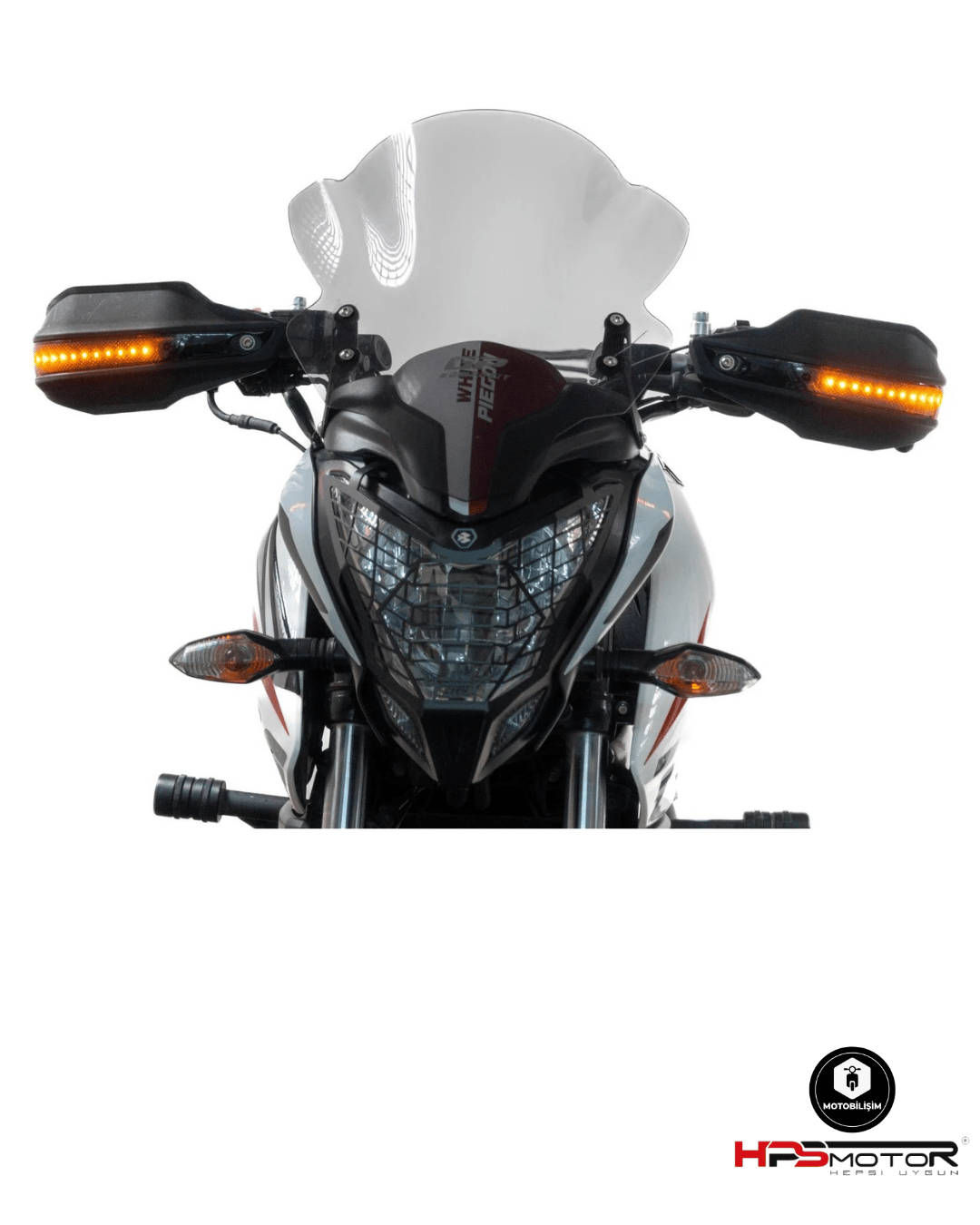 GP Kompozit Bajaj Dominar 250 / 400 2017-2024 Uyumlu Led Sinyalli Elcik Koruma Siyah