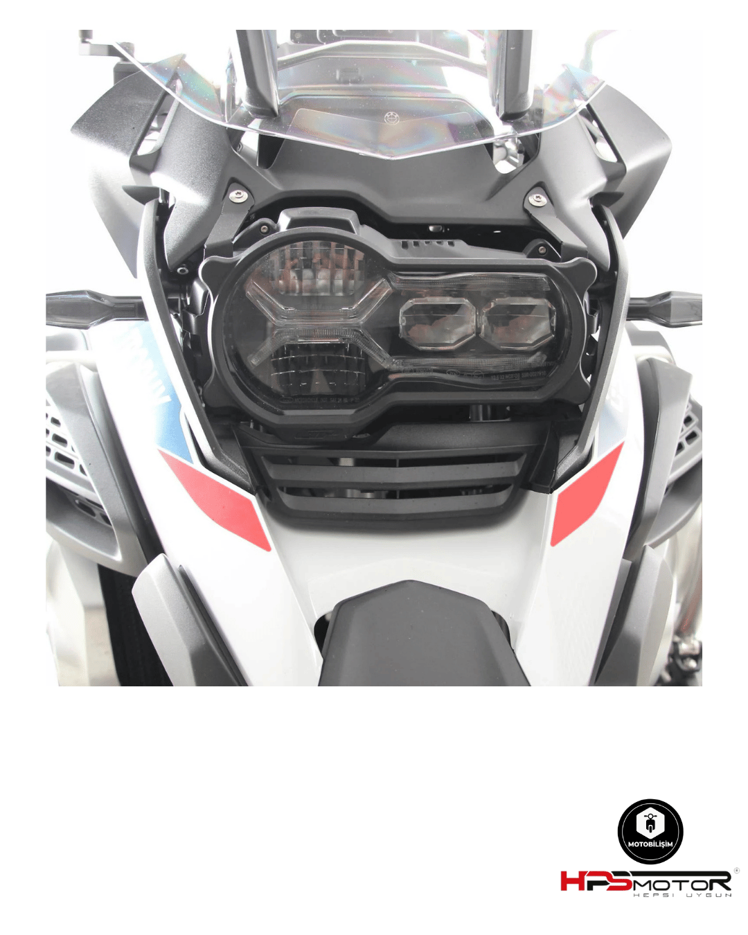 GP Kompozit BMW R 1200 GS / R 1250 GS ADV 2013-2024 Uyumlu Far Koruma Şeffaf
