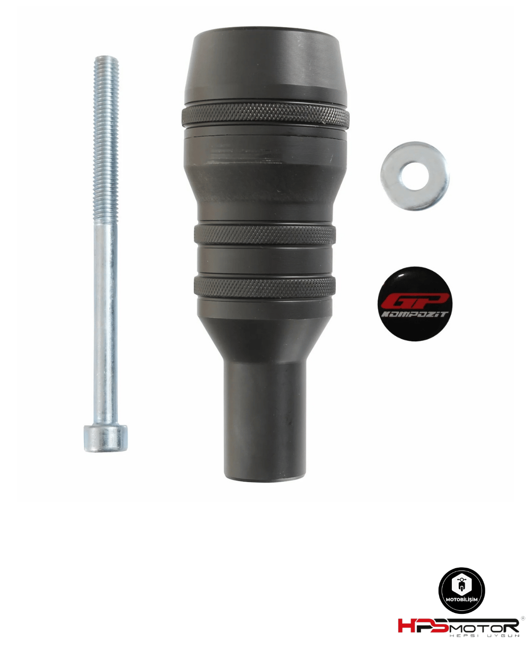 GP Kompozit CF Moto 450 SR 2023-2024 Uyumlu Egzoz Koruma Takozu Siyah