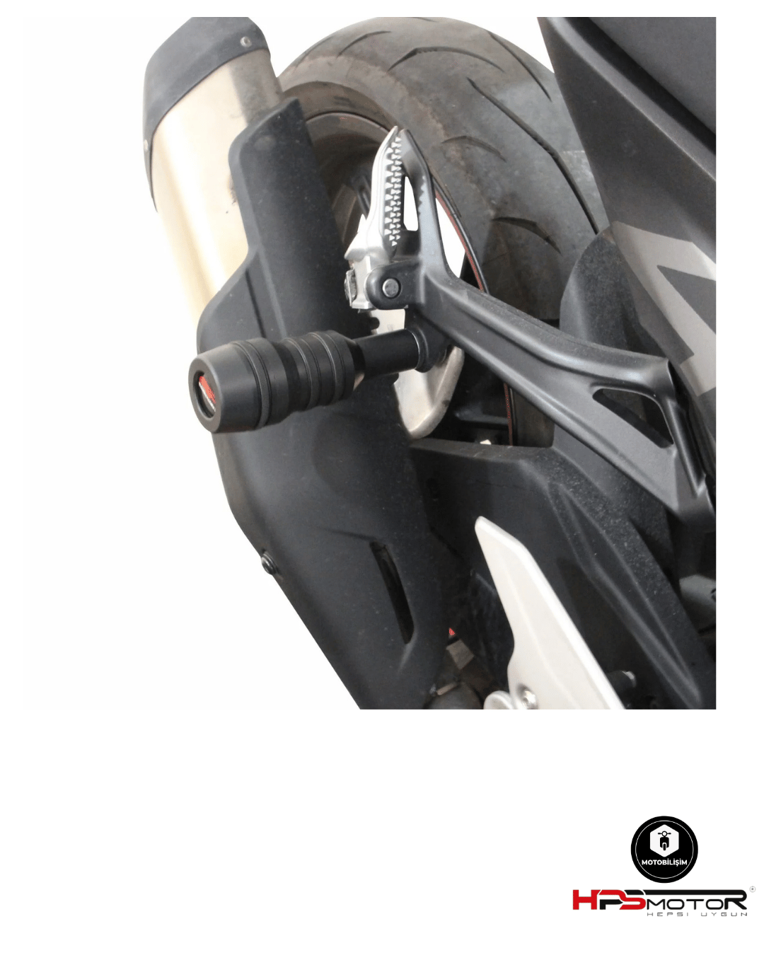 GP Kompozit CF Moto 450 SR 2023-2024 Uyumlu Egzoz Koruma Takozu Siyah