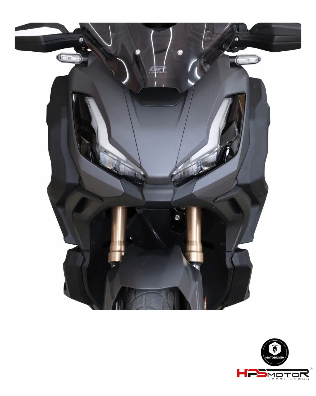 GP Kompozit Honda ADV 350 2023-2024 Uyumlu Üst Bacak Koruma Siyah