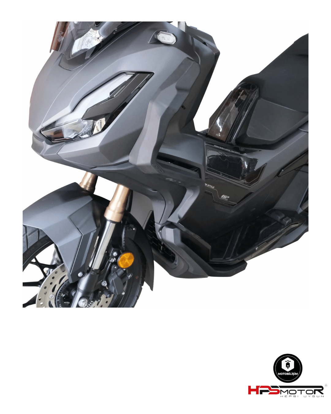 GP Kompozit Honda ADV 350 2023-2024 Uyumlu Üst Bacak Koruma Siyah