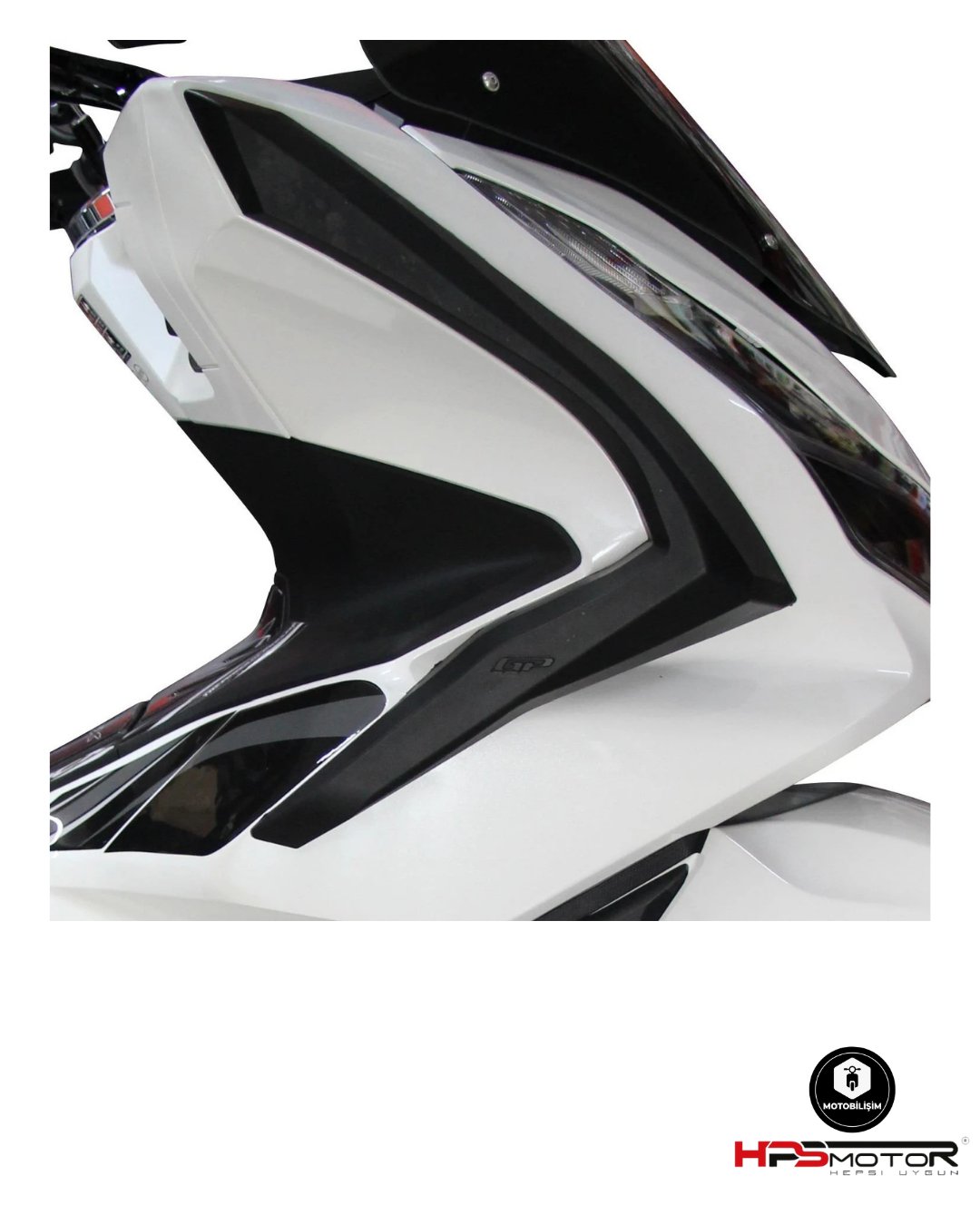 GP Kompozit Honda PCX 125 / 150 2021-2024 Uyumlu Üst Bacak Koruma Siyah