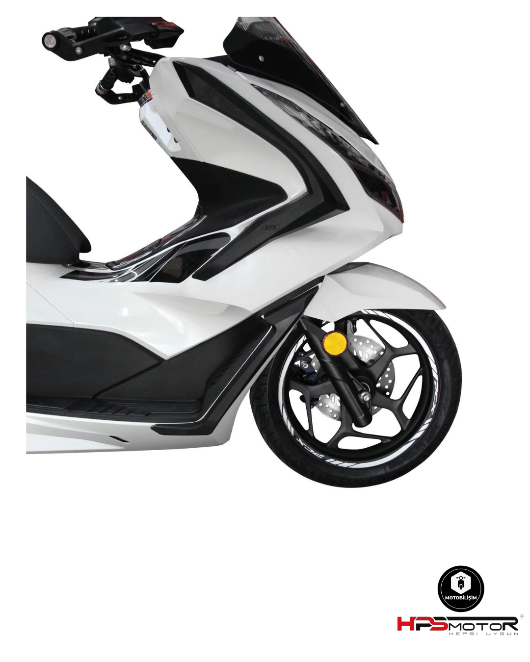 GP Kompozit Honda PCX 125 / 150 2021-2024 Uyumlu Üst Bacak Koruma Siyah