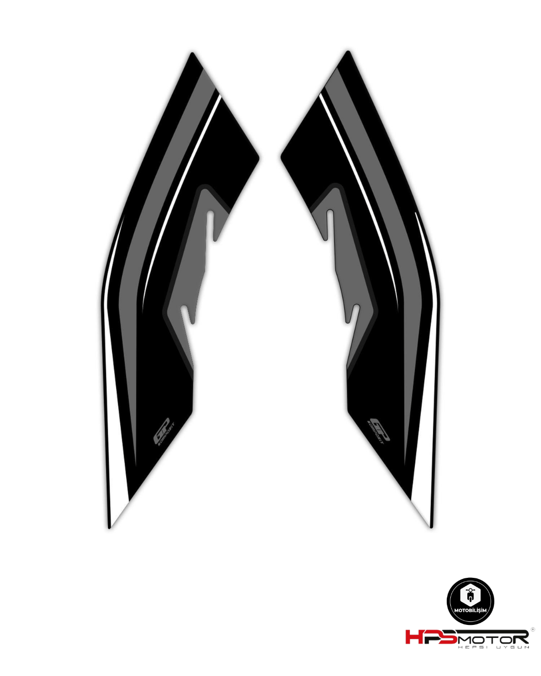 GP Kompozit Honda PCX 125 2021-2024 Uyumlu Yan Ayak Pad Gri