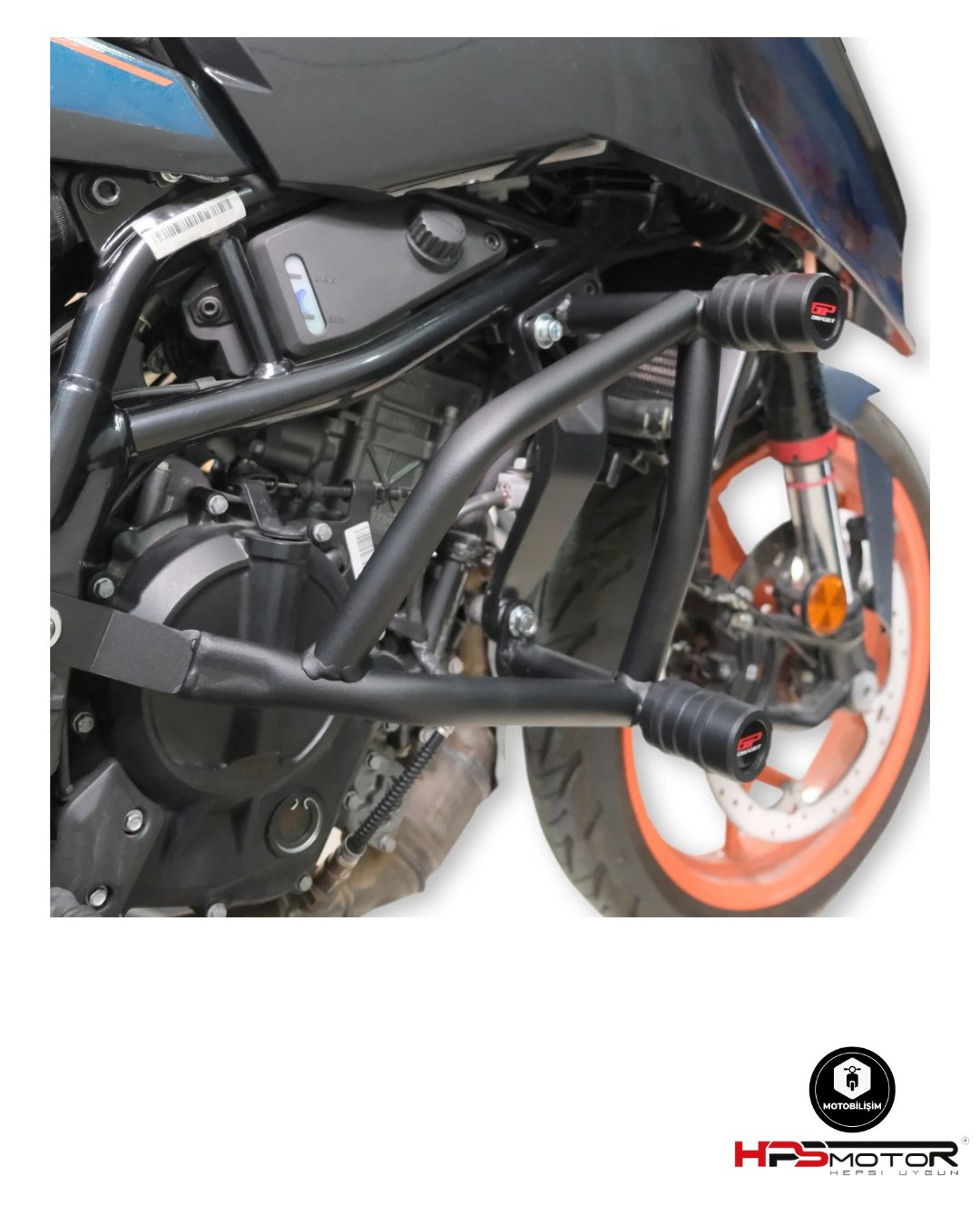 GP Kompozit KTM Duke 125 / 250 / 390 2024 Uyumlu Motor Koruma Demiri Siyah