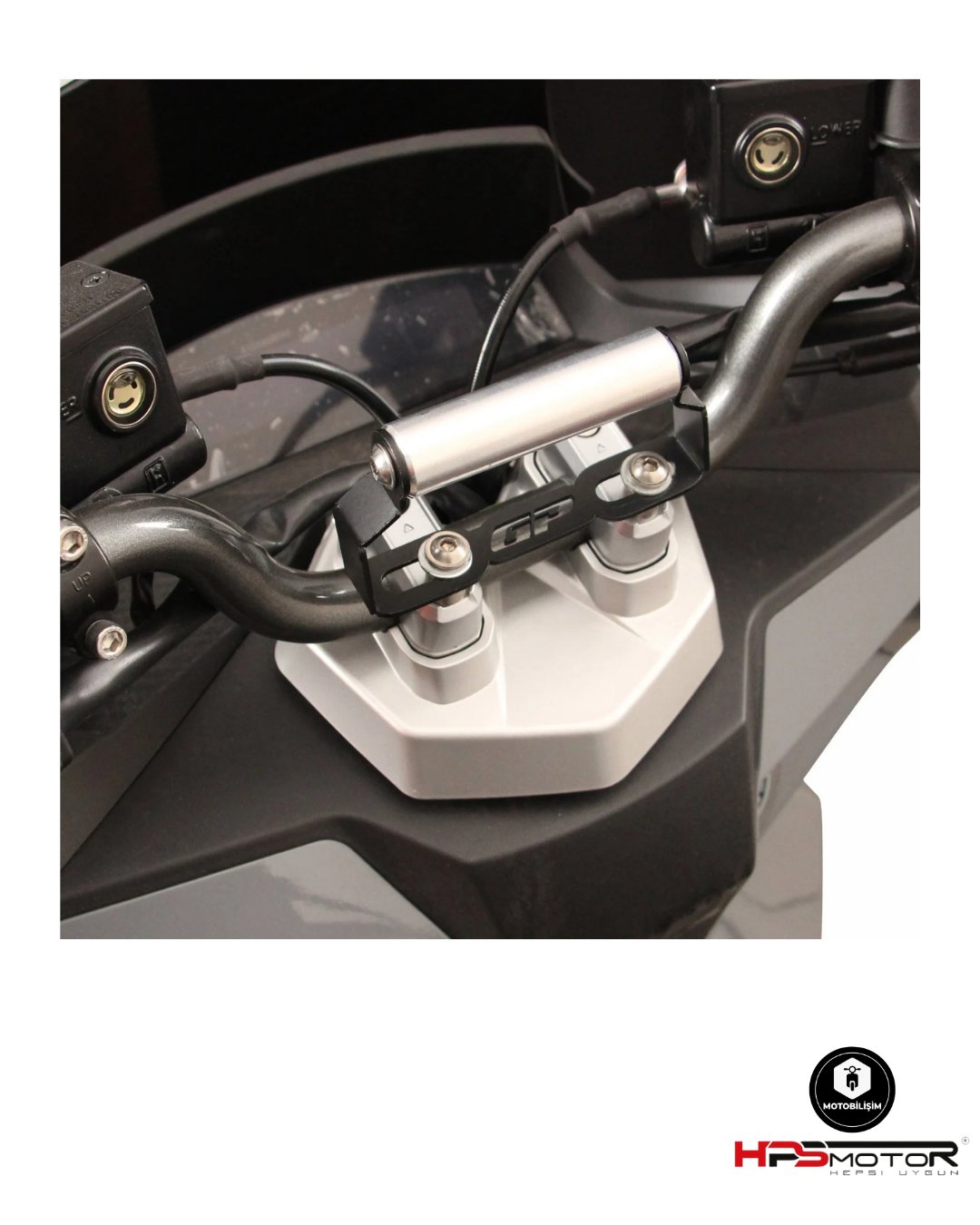 GP Kompozit SYM Jet X 125 2014-2024 Uyumlu Telefon / Navigasyon Tutucu Siyah