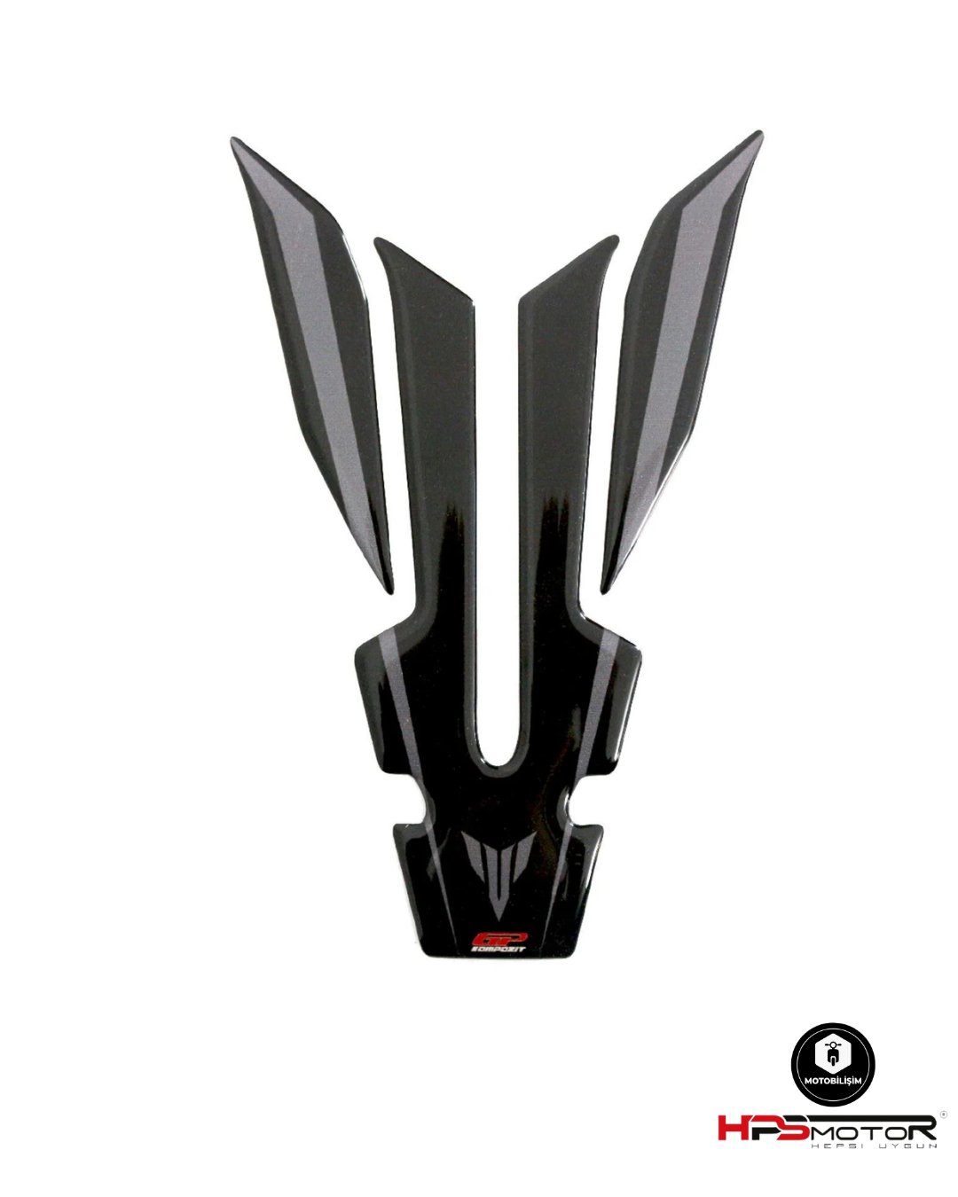 GP Kompozit Yamaha MT-25 2015-2023 Uyumlu İnce Tank Pad Siyah-Gri