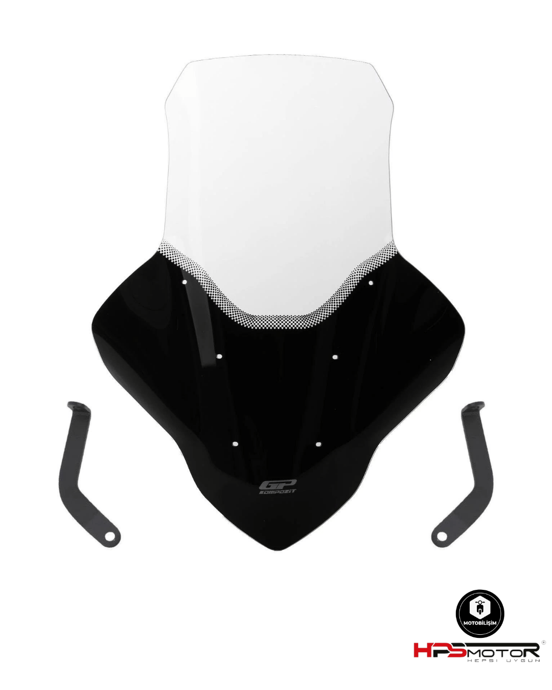 GP Kompozit Yamaha NMAX 125 / 155 2021-2024 Uyumlu Elcikli Tur Camı Şeffaf