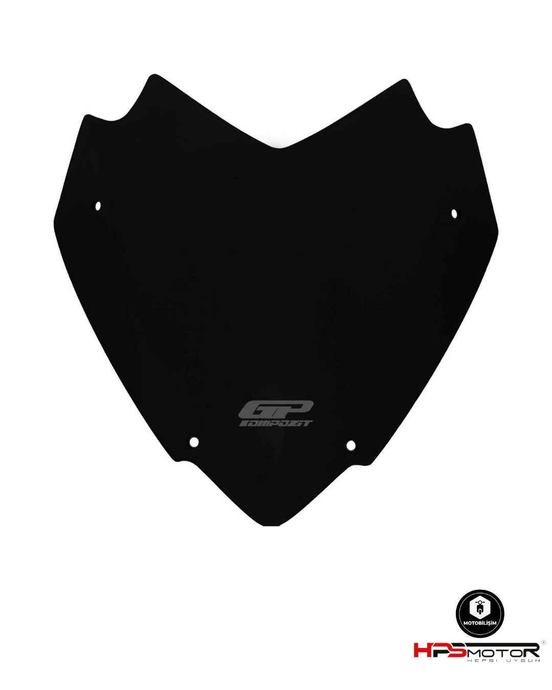 GP Kompozit Yamaha XMAX 2018-2023 Uyumlu Spor Ön Cam Siyah