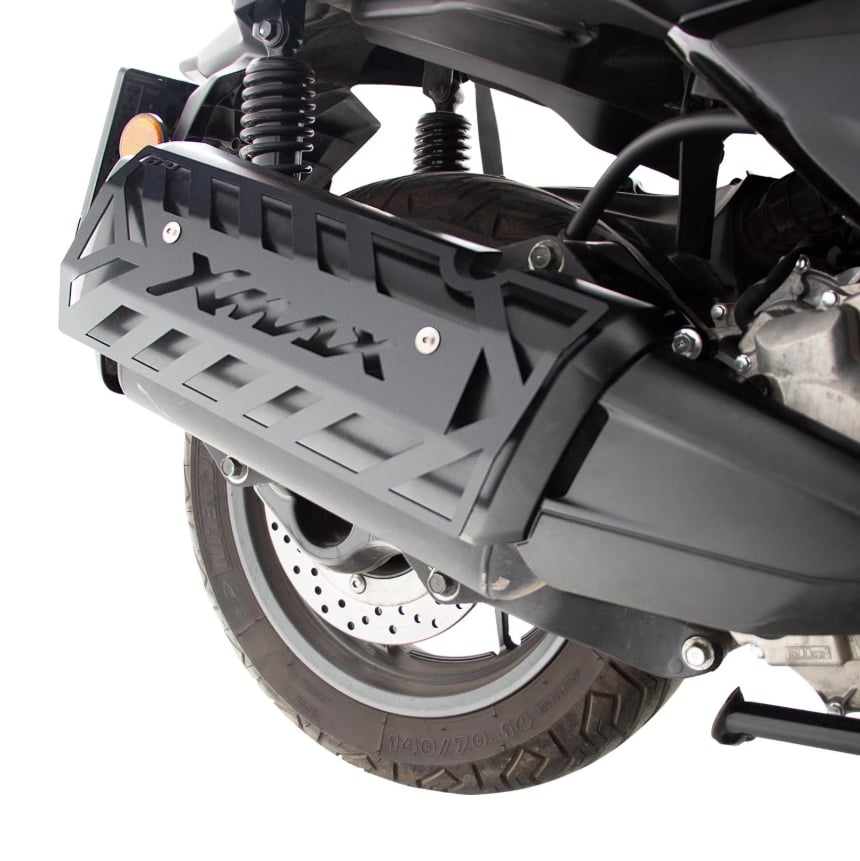 GP Kompozit Yamaha XMAX 2018-2024 Uyumlu Egzoz Koruma Kapağı Siyah