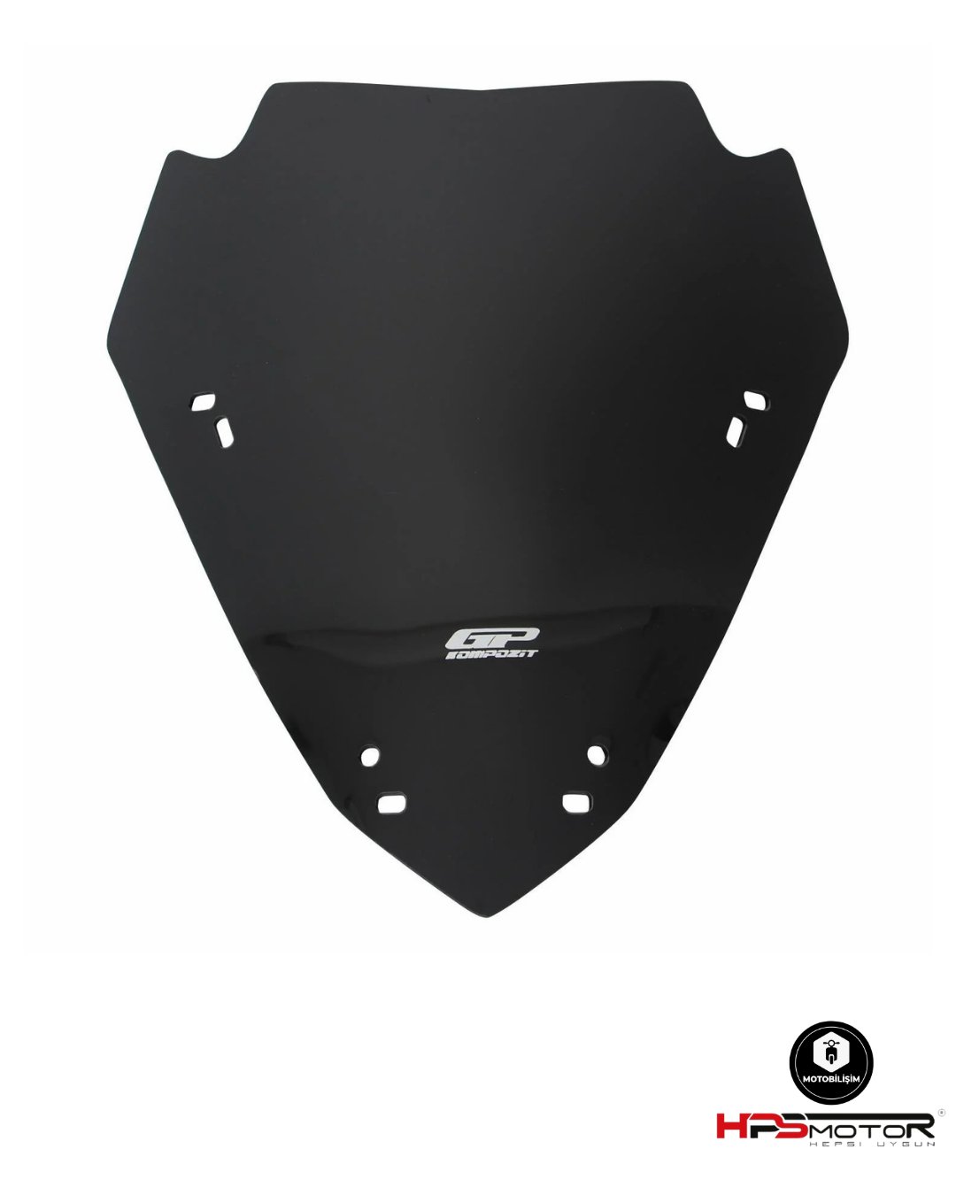 GP Kompozit Yamaha XMAX 250 2024 Uyumlu Spor Ön Cam Siyah