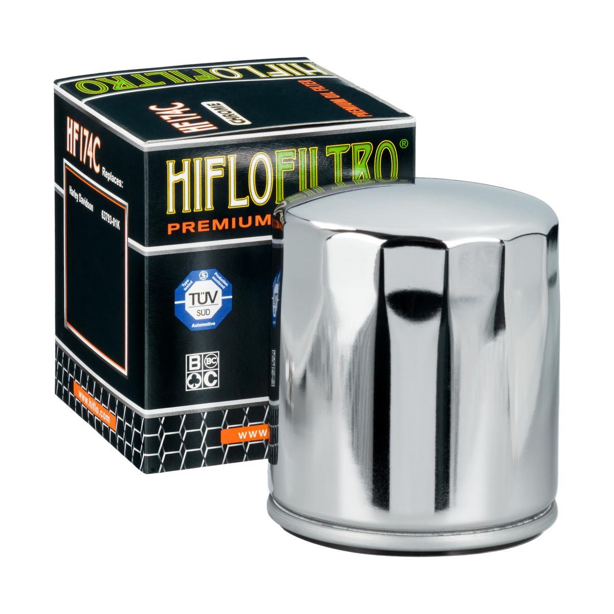 Hiflo Harley Davidson V-Rod, Night Rod, Street Rod Krom Yağ Filtresi HF174C