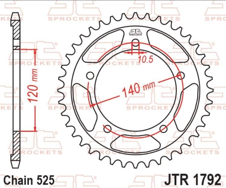 JT Motosiklet Arka Dişli 45 Diş SUZUKI DL-1050 VSTROM 23-25 GSX-R600 01-05 GSX-R750 06-10 JTR1792.45