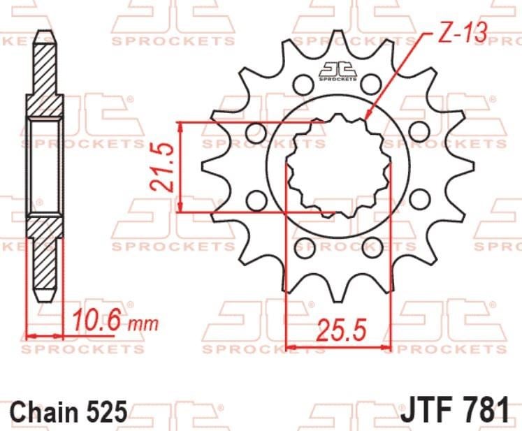JT Ön Dişli 14 Diş BENELLI TRK502 502X QJ MOTOR SRV550 SRK600 JTF781.14